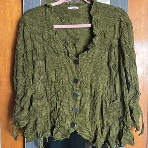 Sarafina Paris olive cardigan size s/m